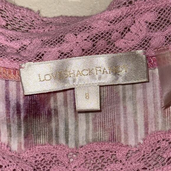 Nutmeg Dress LoveShackFancy floral pink mini dress size 8 - Picture 6 of 11